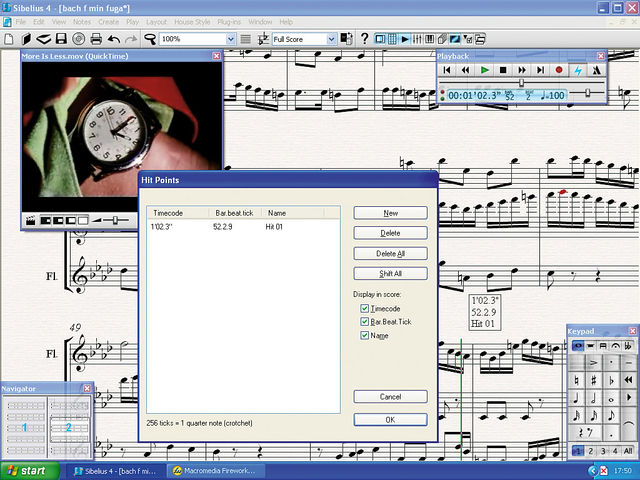 Sibelius Software Sibelius 4 Video support is a new feature for version 4.